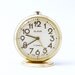 Vintage Russian mechanical alarm clock Slava from Soviet Union period green clock