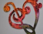 Musicality Wooden heART -Rainbow- wall decor, for Home, Office, Dorm, Bedroom,  Kids Room wall art