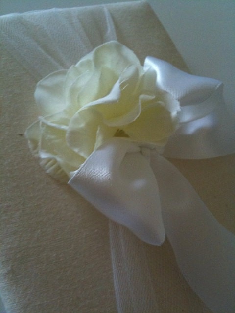 Wedding Photo Album - Classic White Hydrangeas - Handmade and Gift Wrapped - Free Shipping