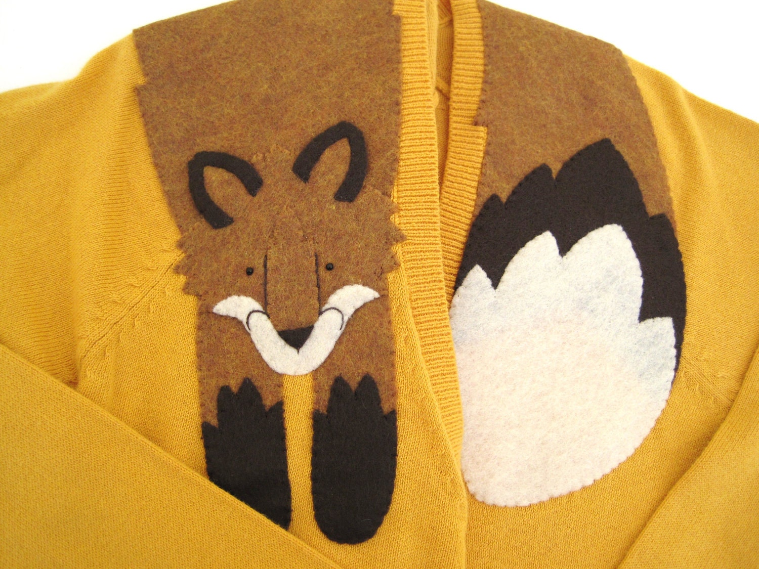 Wrapped Fox Sweater in Melon