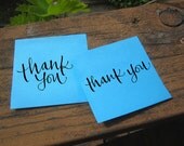 Calligraphy Thank You Stamp Wood-Mounted