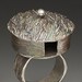 silver yurt ring, castle ring, novelty ring, eco friendly ring, cocktail ring,  hut, house, made in america