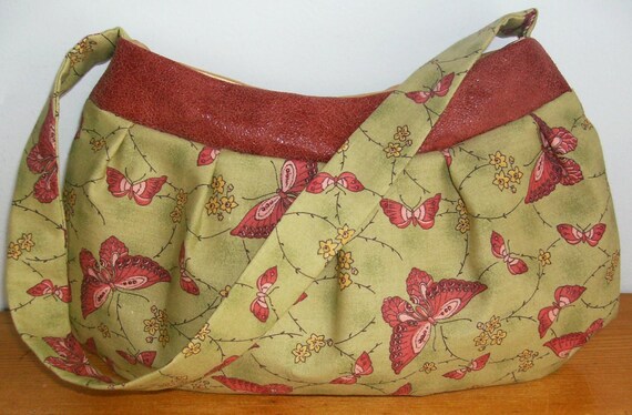 Autumn Butterfly Pleated Handbag