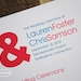 Wedding Ceremony Program (Ampersand) - Sample