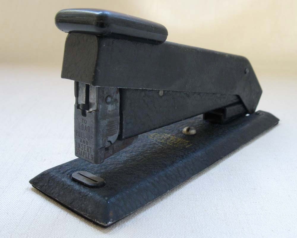 Frankenstein's Stapler Vintage Bostitch Black by ClockWinder