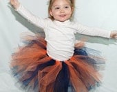Chicago Bears or Denver Broncos Tutu and Hair Puff Clip Set - custom fitted for babies and children