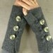 grey arm warmers fingerless mittens wrists warmers arm cuffs fingerless gloves recycled wool eco friendly tbteam therougett