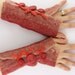 recycled wool fingerless mittens arm warmers arm cuffs fingerless gloves eco friendly rusty orange fall autumn curationnation therougett