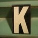 Vintage Hanging Tin Sign Letter K