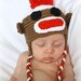 PDF Sock Monkey Beanie All sizes Crochet PATTERN