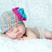 PDF Cotton Candy Beanie with Loop Flowers Crochet PATTERN All sizes included