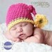 CROCHET HAT PATTERN Knotty Flower Beanie (Multiple Sizes)