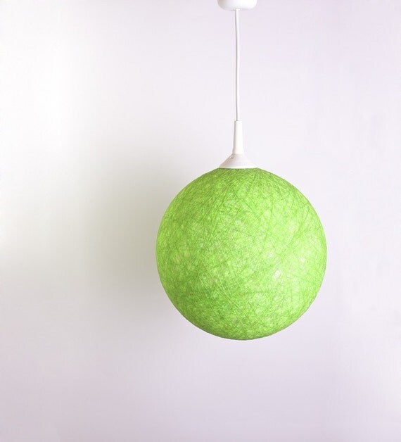 Handmade lamp, lighting, pendant light, hanging lamp, lamp shade, lamp, Contemporary design Spring Green by FiligreeCreations on Etsy