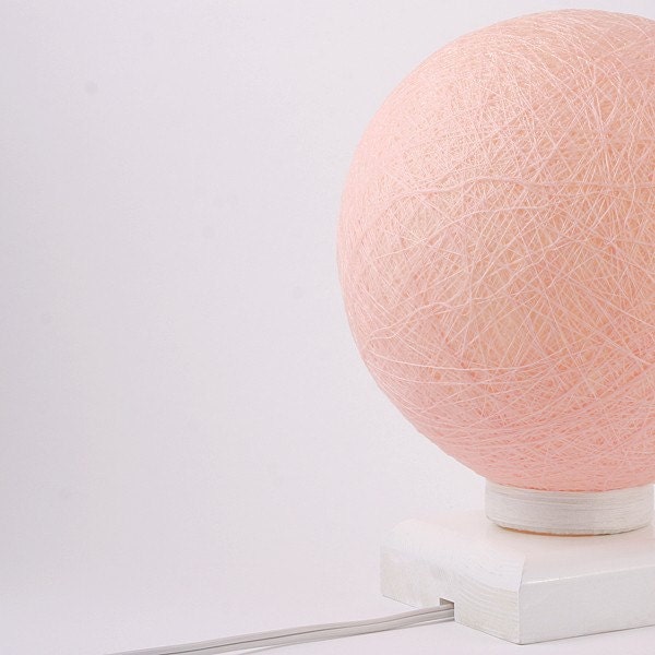 Modern handmade lamp, minimalist table lamp, accent lamp, night light, Contemporary design interior accent Soft Peach by FiligreeCreations