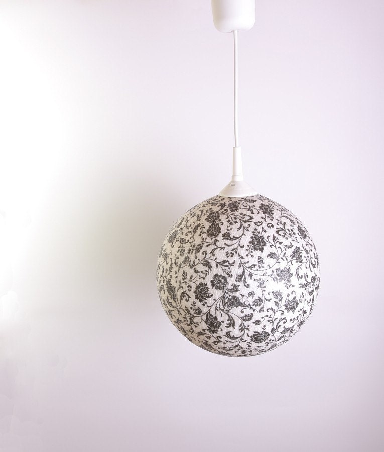 Handmade lamp, lighting, pendant light,  hanging lamp, lamp shade, lamp Black Romance by FiligreeCreations on Etsy