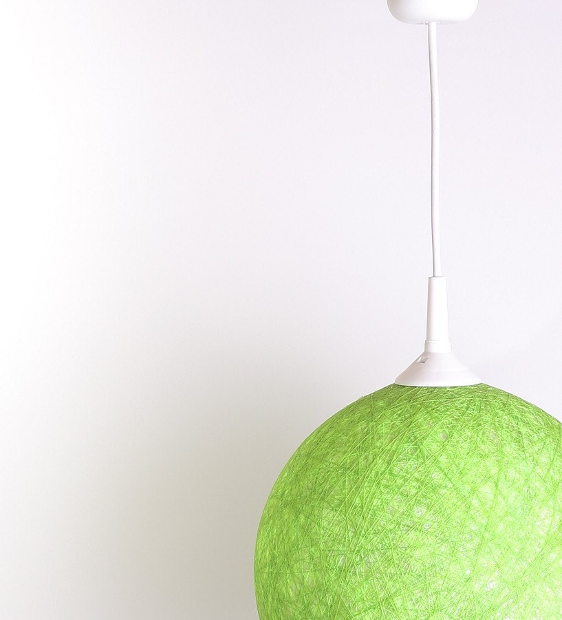 Handmade lamp, lighting, pendant light, hanging lamp, lamp shade, lamp, Contemporary design Spring Green by FiligreeCreations on Etsy