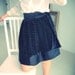 SALE - A Line Skirt Sample Sale Black Velvet Striped Metallic