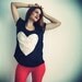 SAMPLE SALE All is Love Heart Top / Black and Cream / Silk and Lace