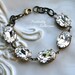 Swarovski Crystal Estate Style Bracelet, Bridal Bracelet, Clear Diamond, Wedding Jewelry