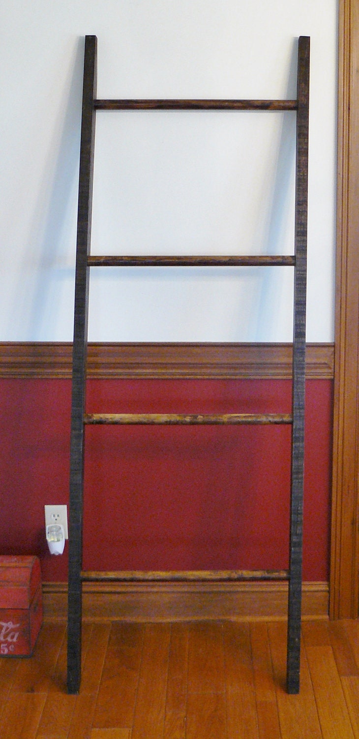 quilt display ladder MADE IN USA by antiquesurveyor on Etsy