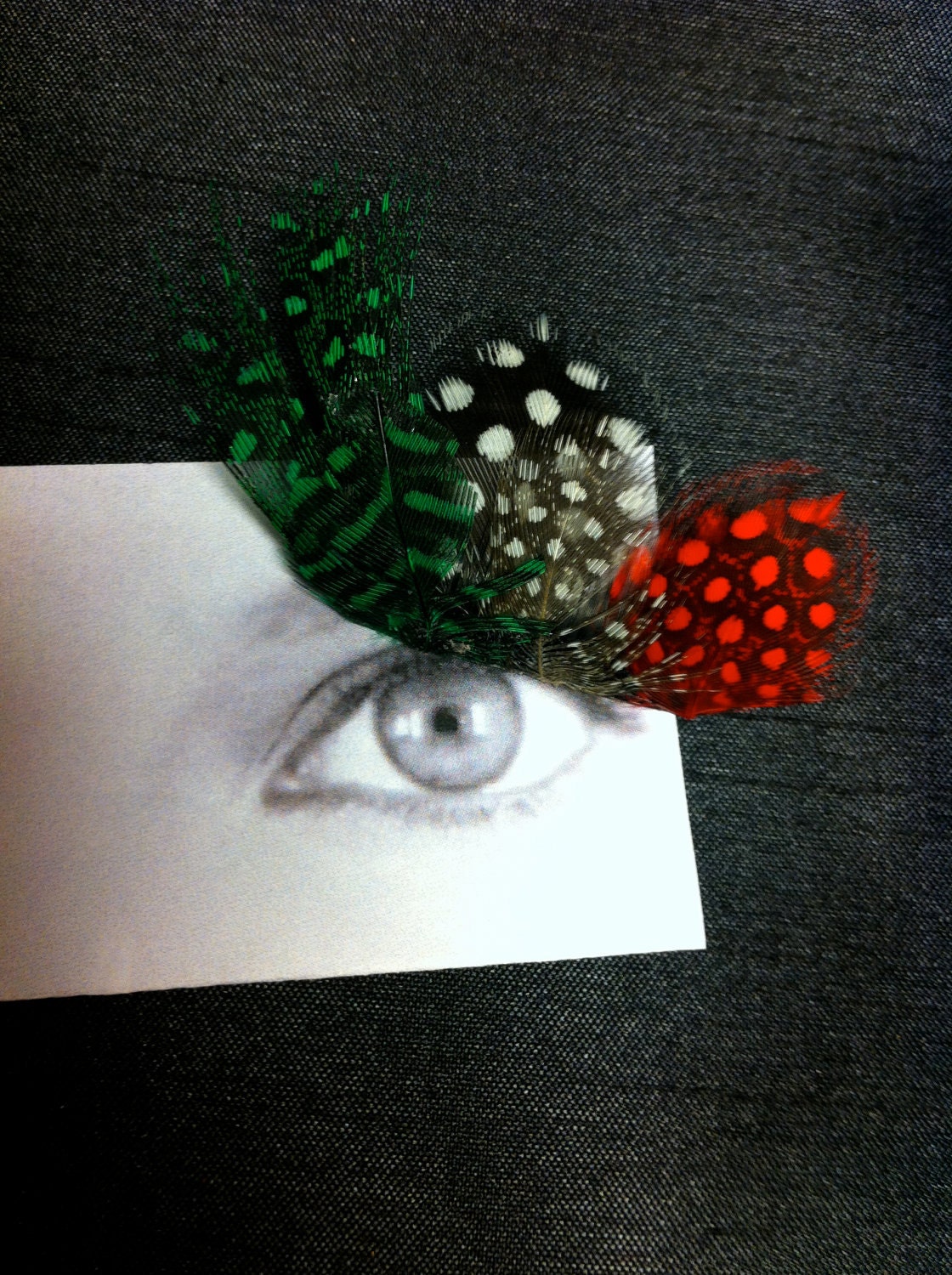 Italian Flag Feather False Eyelashes Italy Makeup