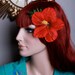 Red Hawaiian Hibiscus Pinup Flower Hair Clip