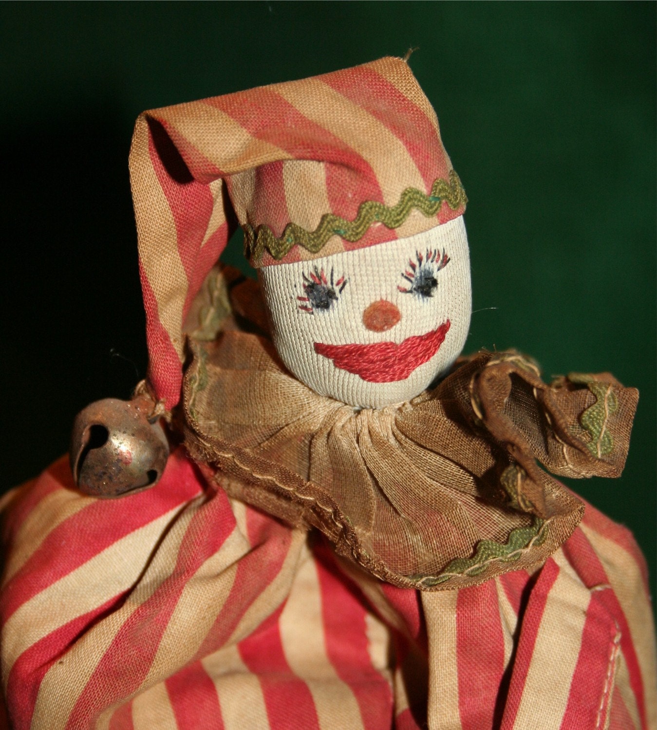Untique Antique Victorian Bean bag Clown Doll by Stevistuff