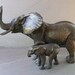 Miniature Bronze Elephant & Calf