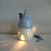 Fairy House/ Night Light - with a Pale Blue Roof
