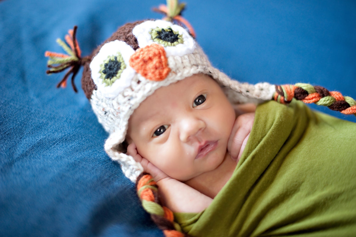 Crochet PATTERN - Owl Ear Flap Hat -  Instant download