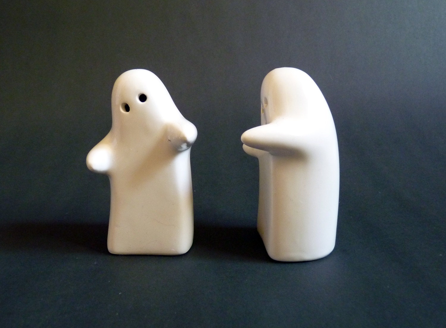 Spooky Ghost Ceramic Salt and Pepper Pots