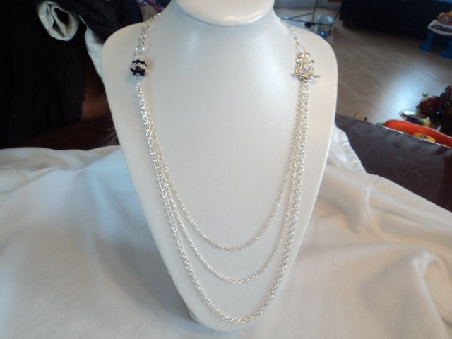 Long swarovski crystal necklace
