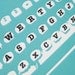 Aqua Robot - Personalised Typewriter Decor Print for Nursery, Play Room, Home