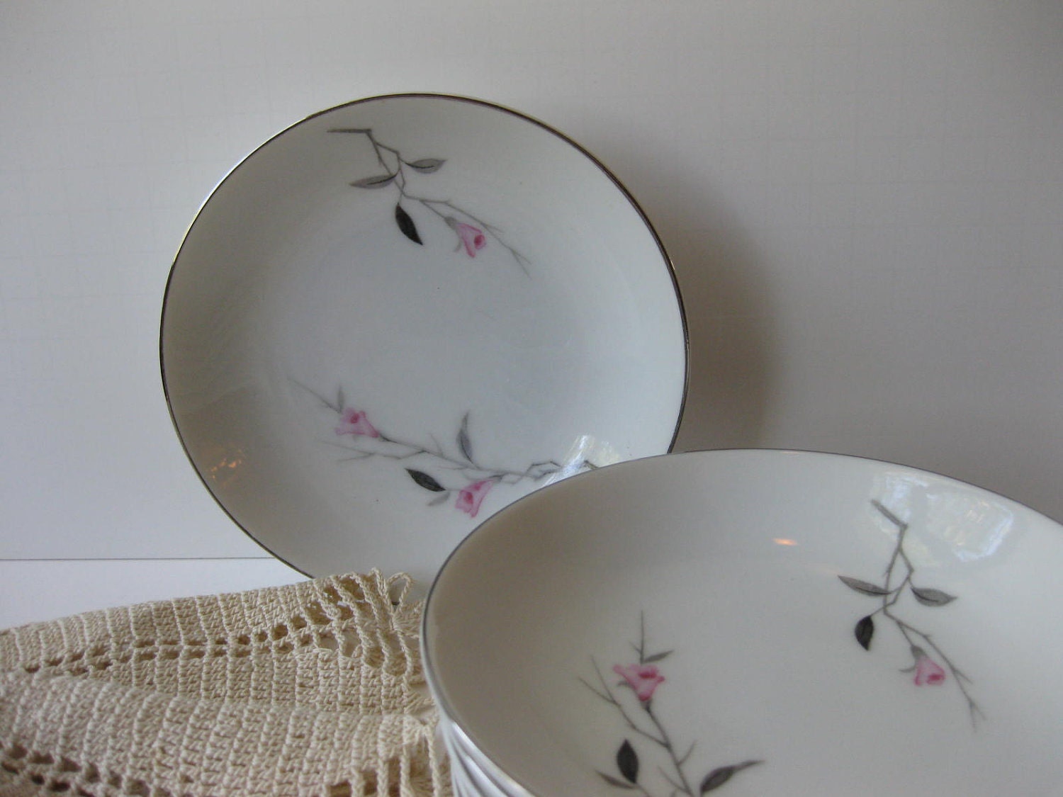 Vintage Fine China of Japan Cherry Blossom Pink by thechinagirl
