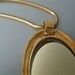 Vintage Trifari cream and green pendant necklace