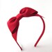 Red Bow Headband Snow White Costume Prop Pretend Play Dark Red