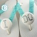 I DO Bridal Rhinestone flip flops Something Blue White Wedding Flip Flops, bridesmaids, Bridal Shower
