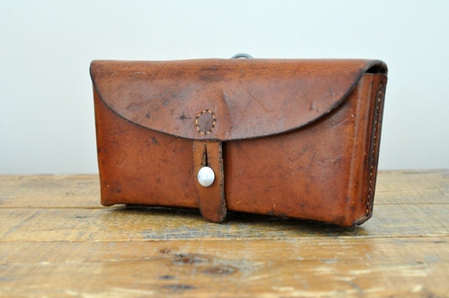 Vintage Swiss Army Leather Ammo Pouch