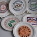 6 Vintage French Cheese Label Appetizer Plates
