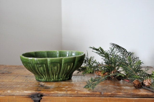 Vintage Haeger Pottery Green Planter