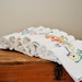 Vintage Days of the Week Flower Embroidered Flour Sack Towel Seven Day Set