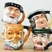 Vintage Toby Mug Collection Set of Four Small Mugs