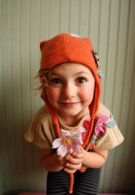 3-6 year size//Little Fox Eco Earflap Hat// Ready to Ship