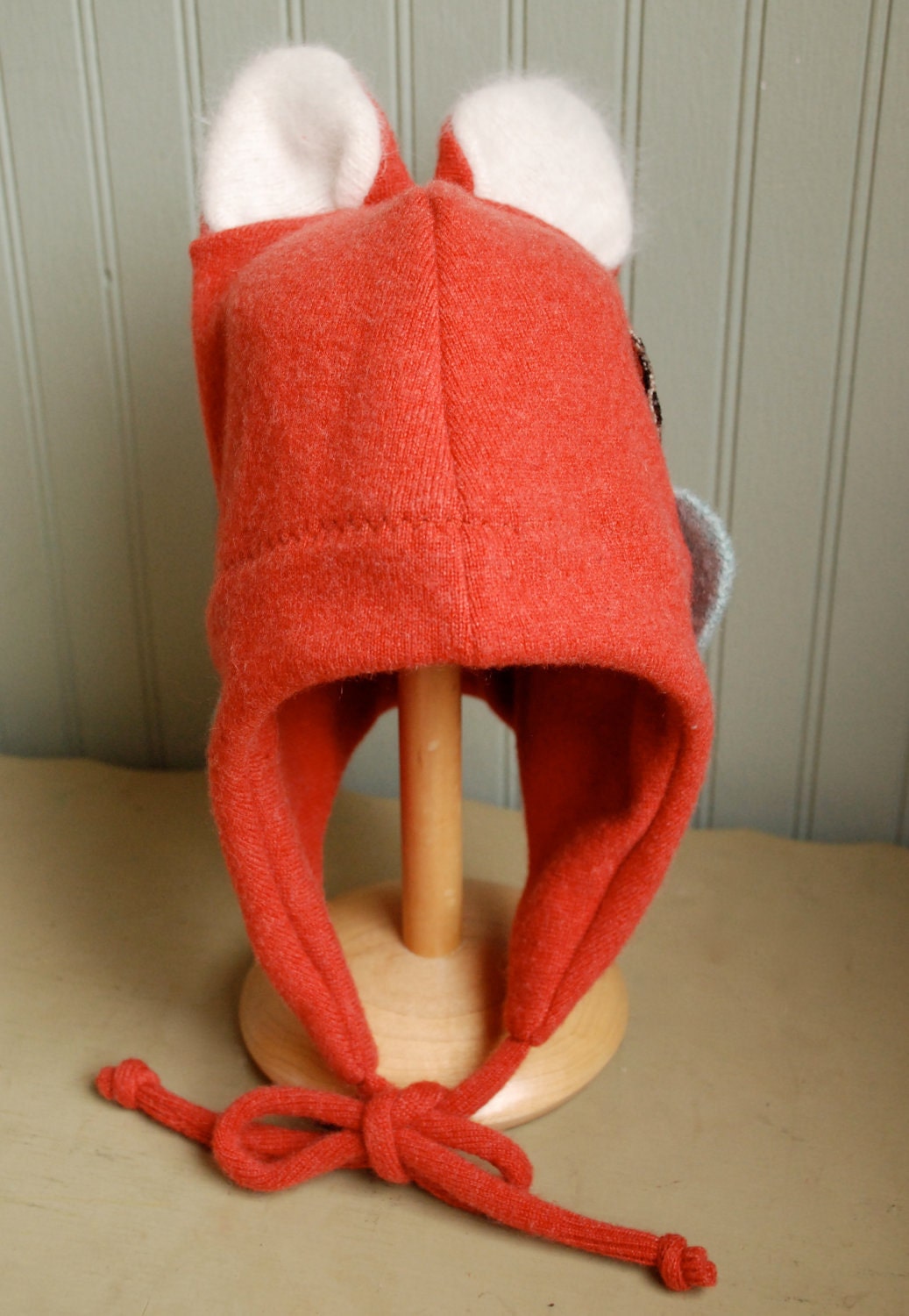 3-6 year size//Little Fox Eco Earflap Hat// Ready to Ship