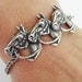 Steampunk Horse Bracelet- Sterling Silver Ox- Three Horses