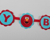 Elmo Birthday Banner Happy Birthday Hanging Letters - Made to Order