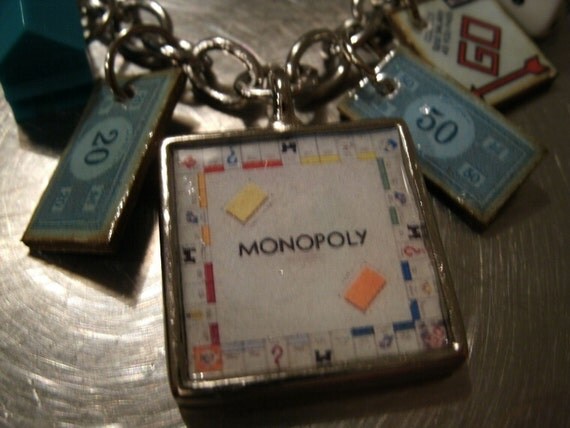 Monopoly Charm Bracelet by heritagebyheidibelle on Etsy