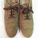 1930s 40s SPECTATOR BROGUE Walking Shoes Camel Suede in a  Desirable Size 9