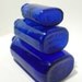 Vintage Cobalt Blue Glass Bottles Set of 3