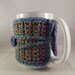 ONLY ONE DOLLAR - Crochet Prism Multicolor Tweed Stripes Coffee Mug Cup Cozy